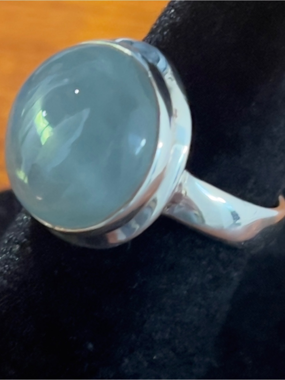 925 Sterling Silver Aquamarine Ring - Picture 5 of 5